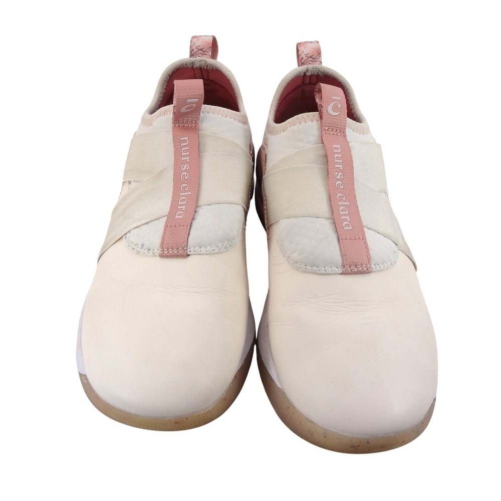 Clove x Clara Ltd Edition Pink Cream Women 10 Slip On Fluid Resistant Nurse Shoe